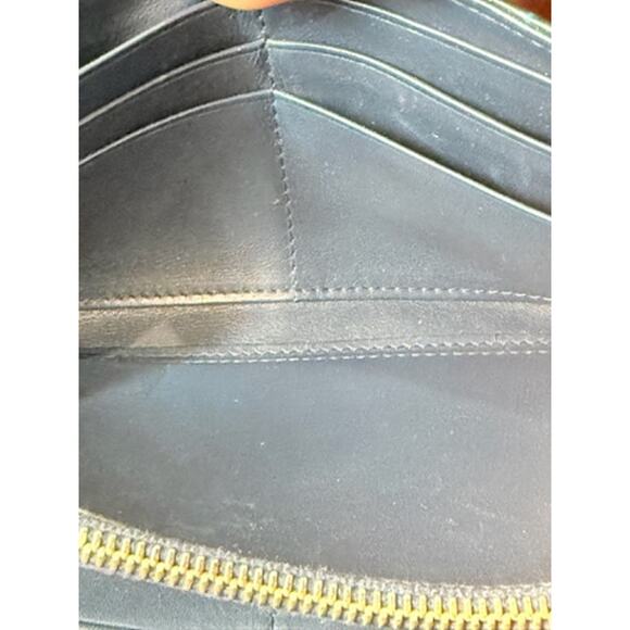 Miu Miu Hunter Green Croc Embossed Leather Wallet! Long Wallet! EXCELLENT Cond - Picture 14 of 16